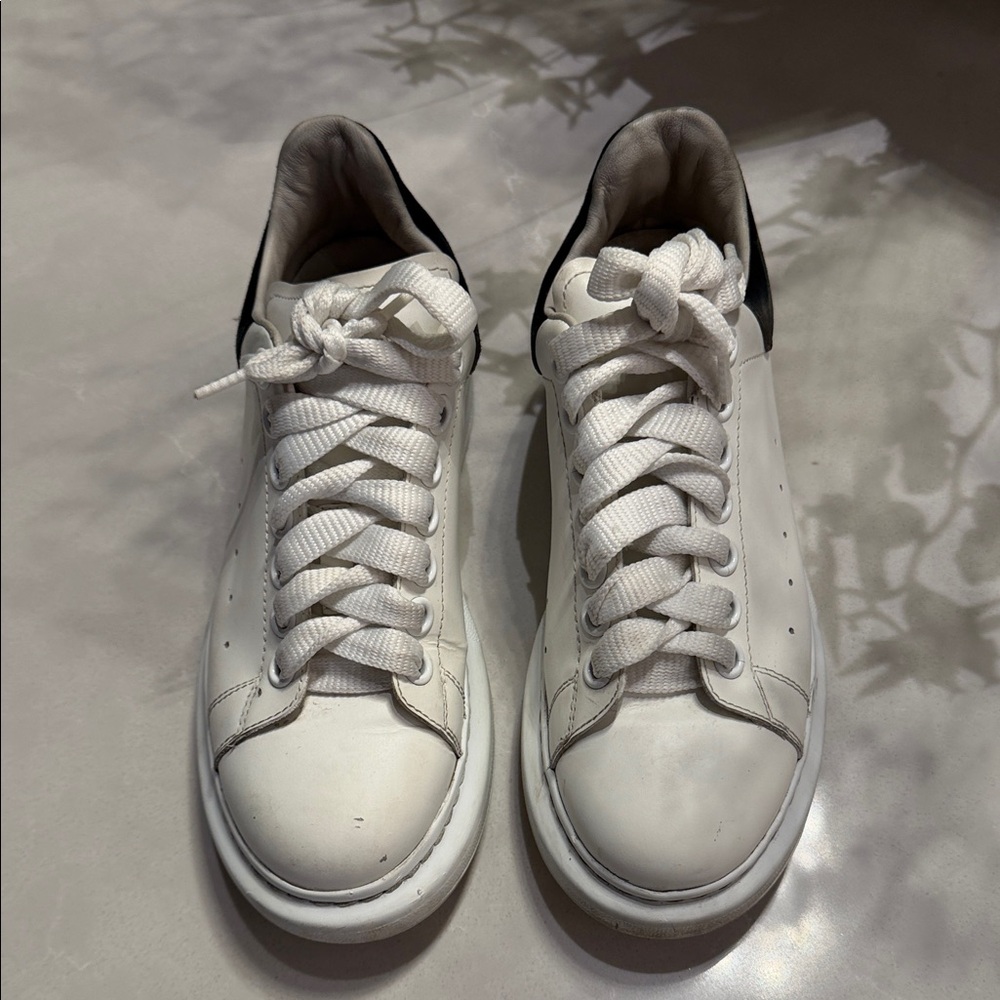 Alexander McQueen platform Women's White and Black Sneakers - Picture 6 of 13